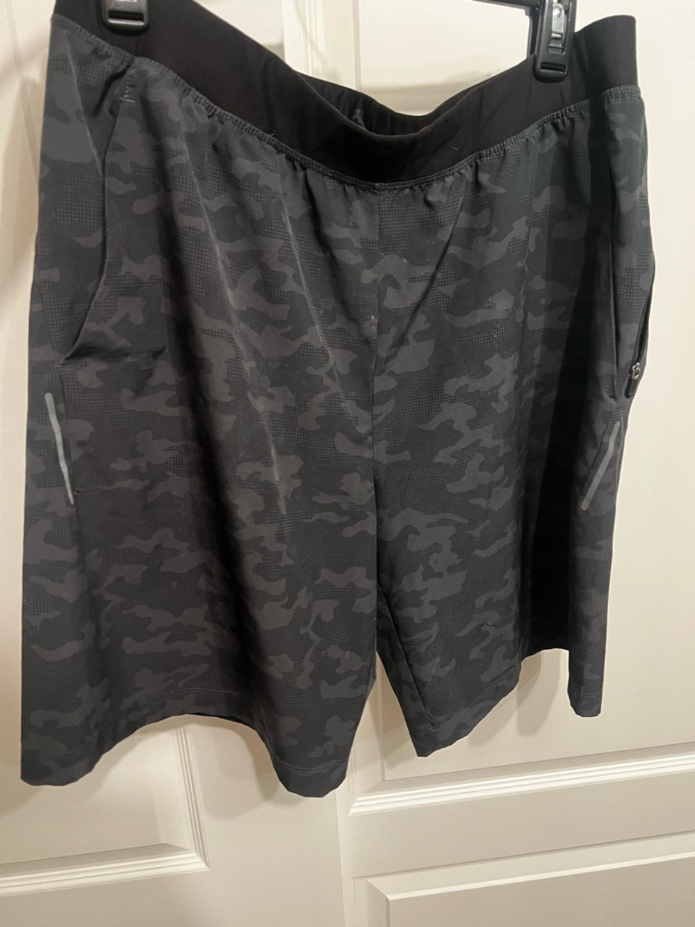 Asics Men's Black Camo Athletic Shorts